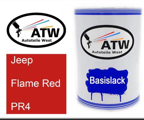 Jeep, Flame Red, PR4: 500ml Lackdose, von ATW Autoteile West.